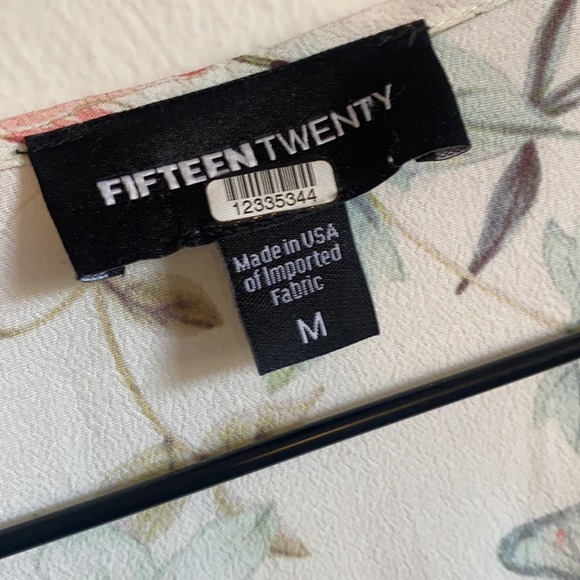 Fifteen Twenty Button Up Tie Front Floral Top medium - Picture 2 of 9